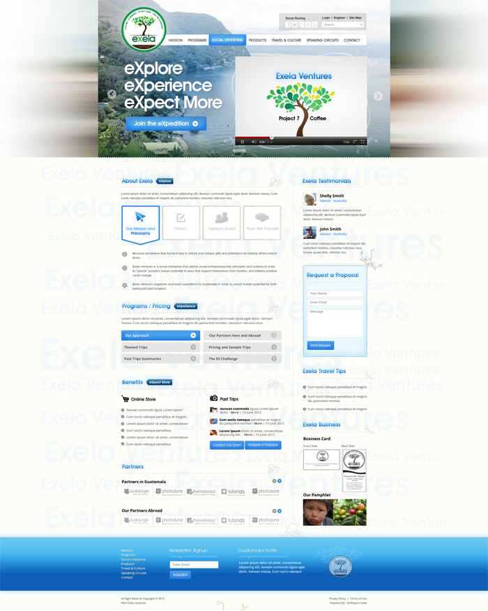 Wordpress Design by the-lion-king for Exela Ventures LLC | Design #851515