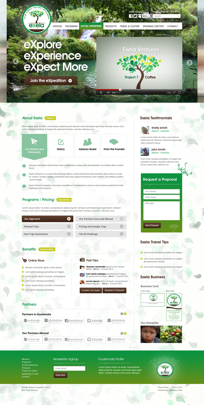Wordpress Design by the-lion-king for Exela Ventures LLC | Design #859511