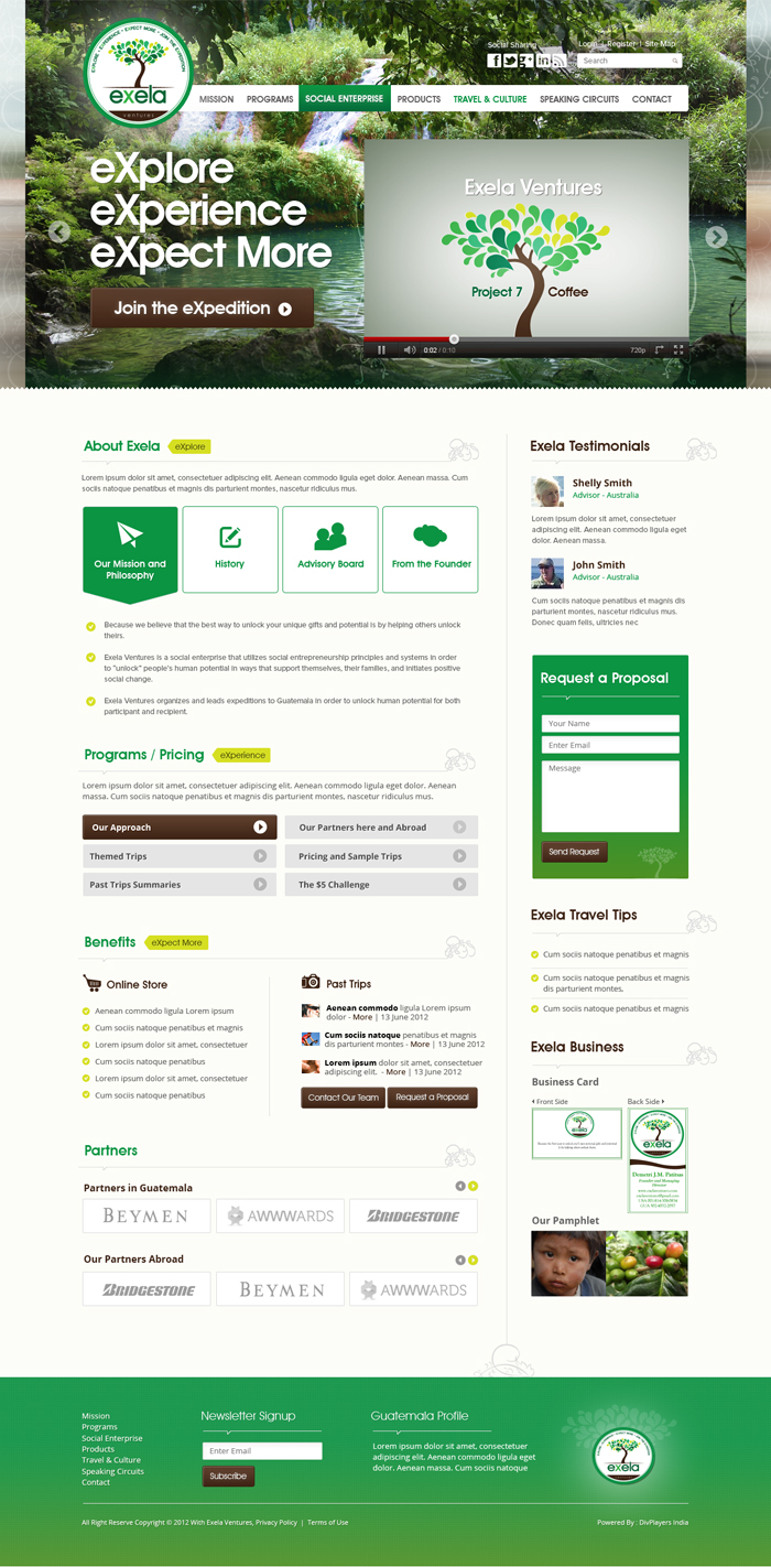 Design Wordpress par the-lion-king pour Exela Ventures LLC | Design #871472