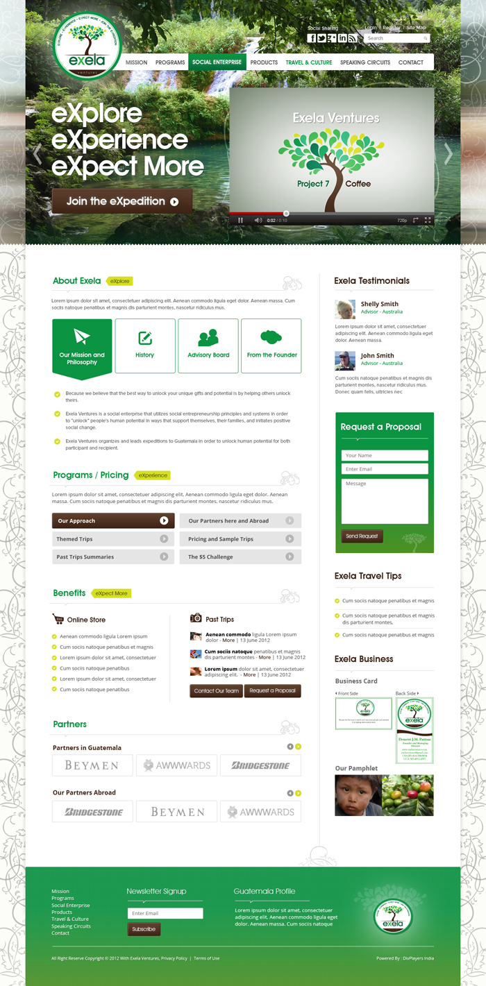 Wordpress Design by the-lion-king for Exela Ventures LLC | Design #876783
