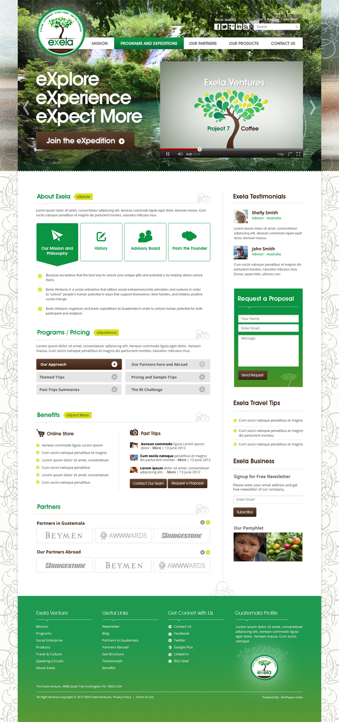 Wordpress Design by the-lion-king for Exela Ventures LLC | Design #889056
