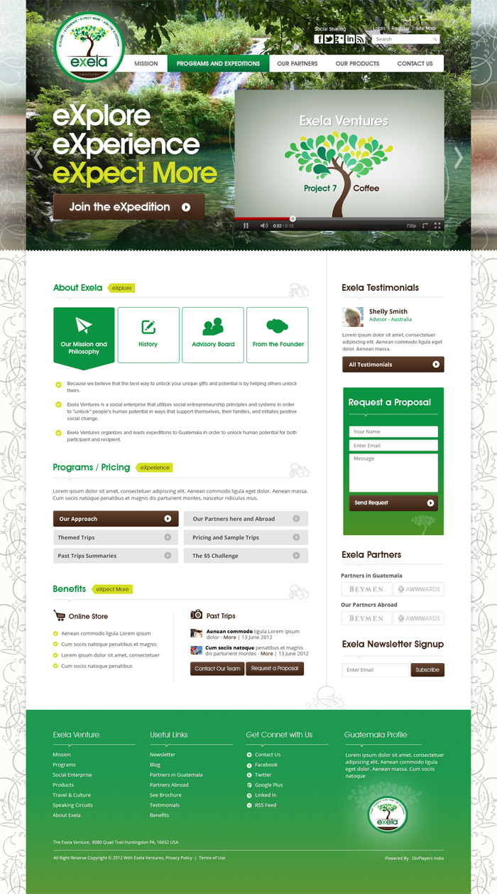WordPress-Design von the-lion-king für Exela Ventures LLC | Design #896317