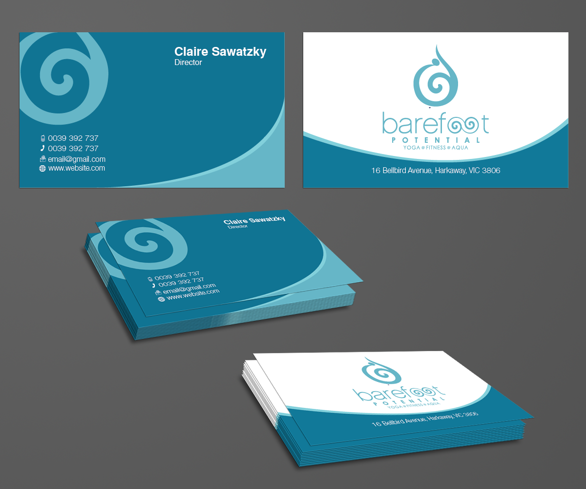 Design de Carte de Visite par kousik pour Barefoot Potential | Design #3368624