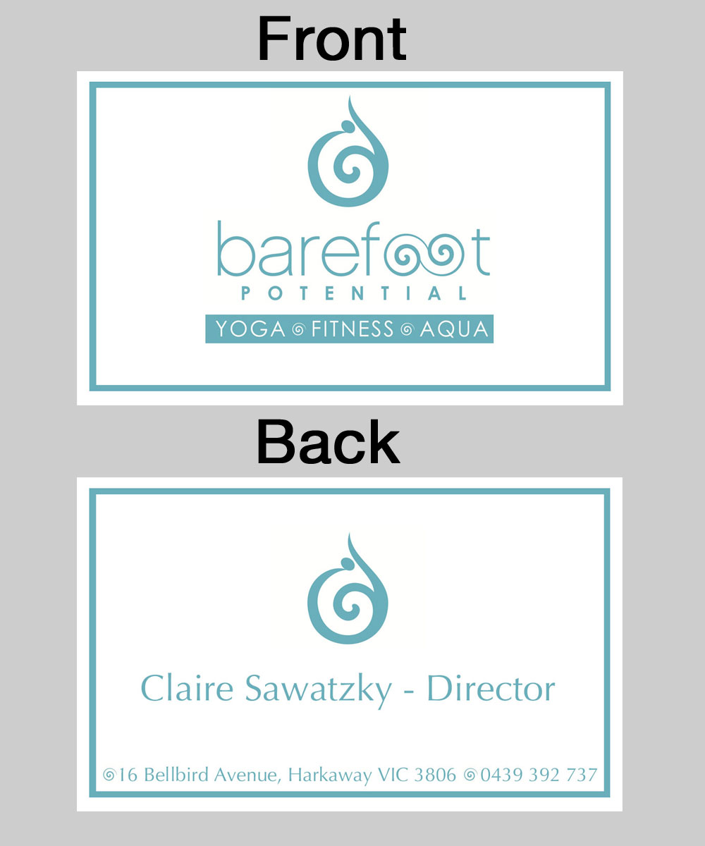 Business Card Design by jemma_t for Barefoot Potential | Design #3364064