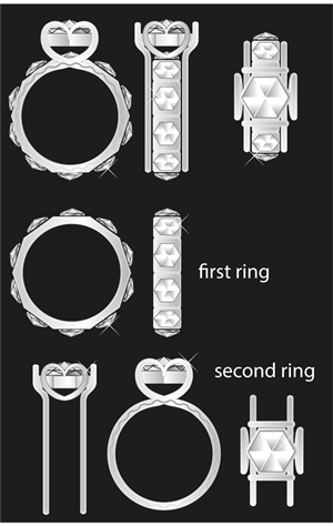 Awesome engagement ring/wedding ring combo......except.....AWESOME!!! | Graphic Design by briliana
