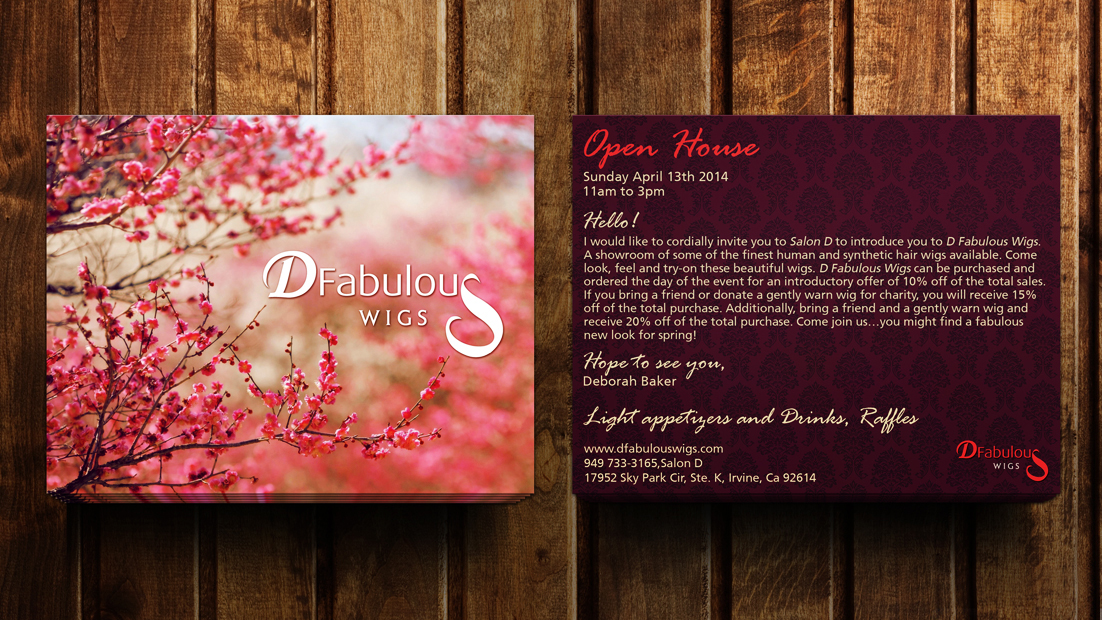 Postcard Design by junaid younas for Salon D | Design #3384243