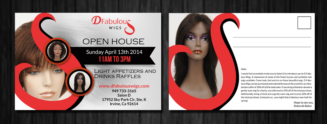 Postcard Design by ESolz Technologies for Salon D | Design #3388962