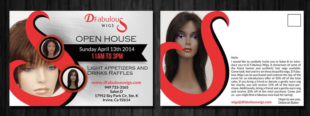 Postcard Design by ESolz Technologies for Salon D | Design #3409316