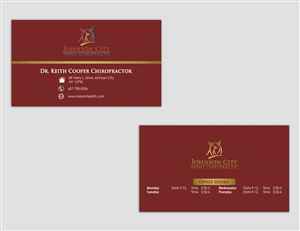 Visitenkarten-Design von yganess für Johnson City Family Chiropractic | Design #3409293