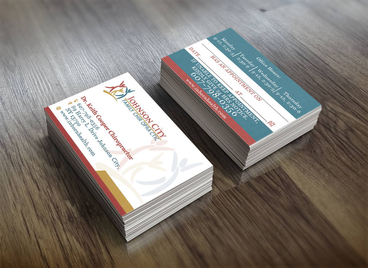 Business Card Design by Shahzad Kashif for Johnson City Family Chiropractic | Design #3431615
