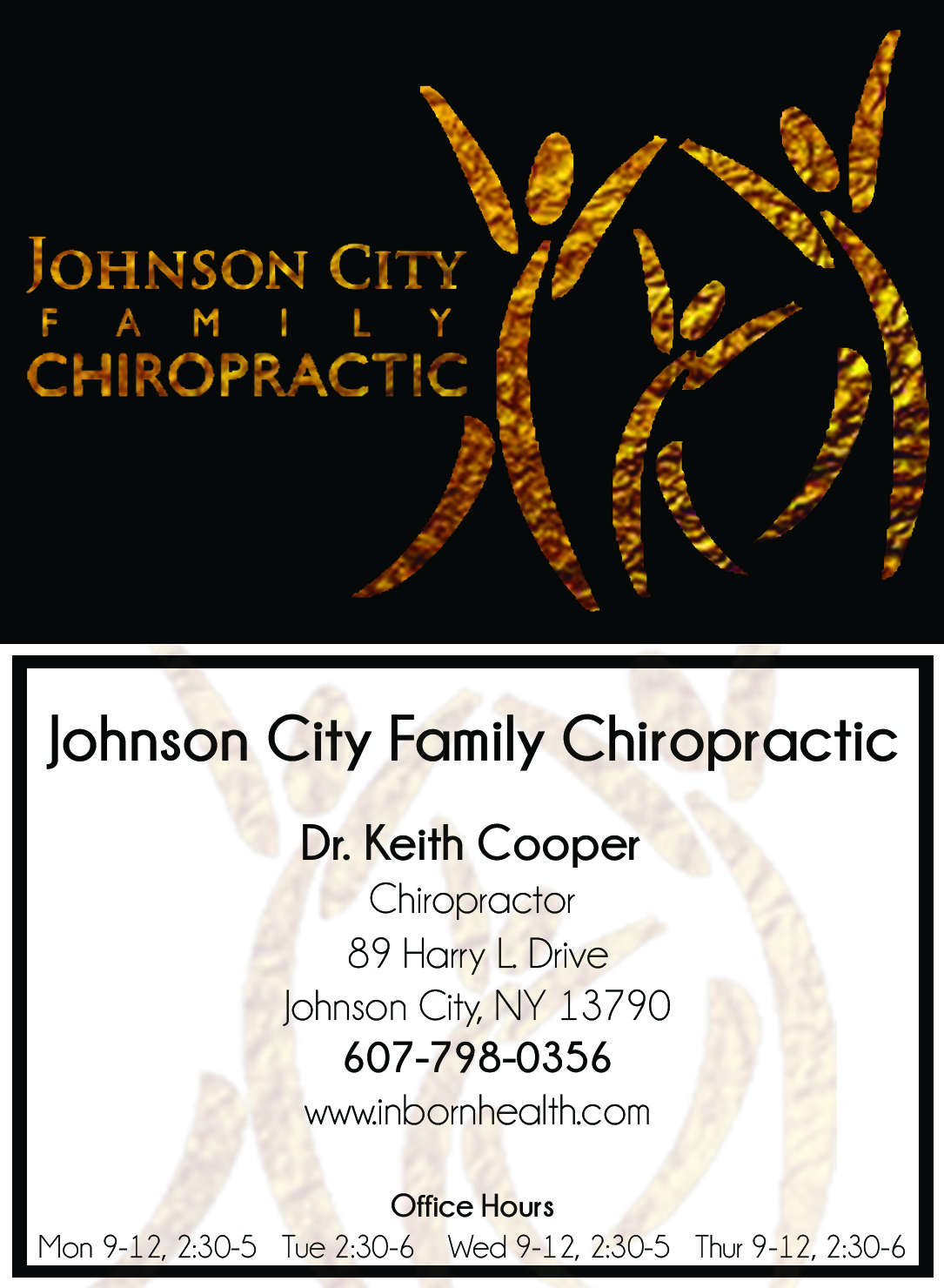 Design de Carte de Visite par NLDesign pour Johnson City Family Chiropractic | Design #3445900