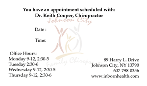 Business Card Design by PrettyKittyDesigns for Johnson City Family Chiropractic | Design: #3401395