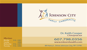 Visitenkarten-Design von I P Designs für Johnson City Family Chiropractic | Design #3422824