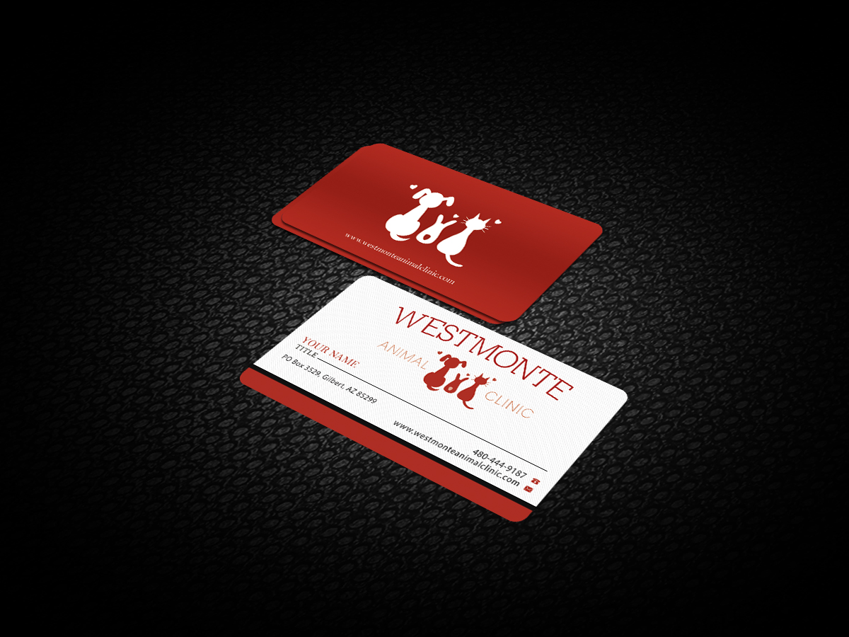 Business Card Design by Harshan for Westmonte Animal Clinic | Design #3410052