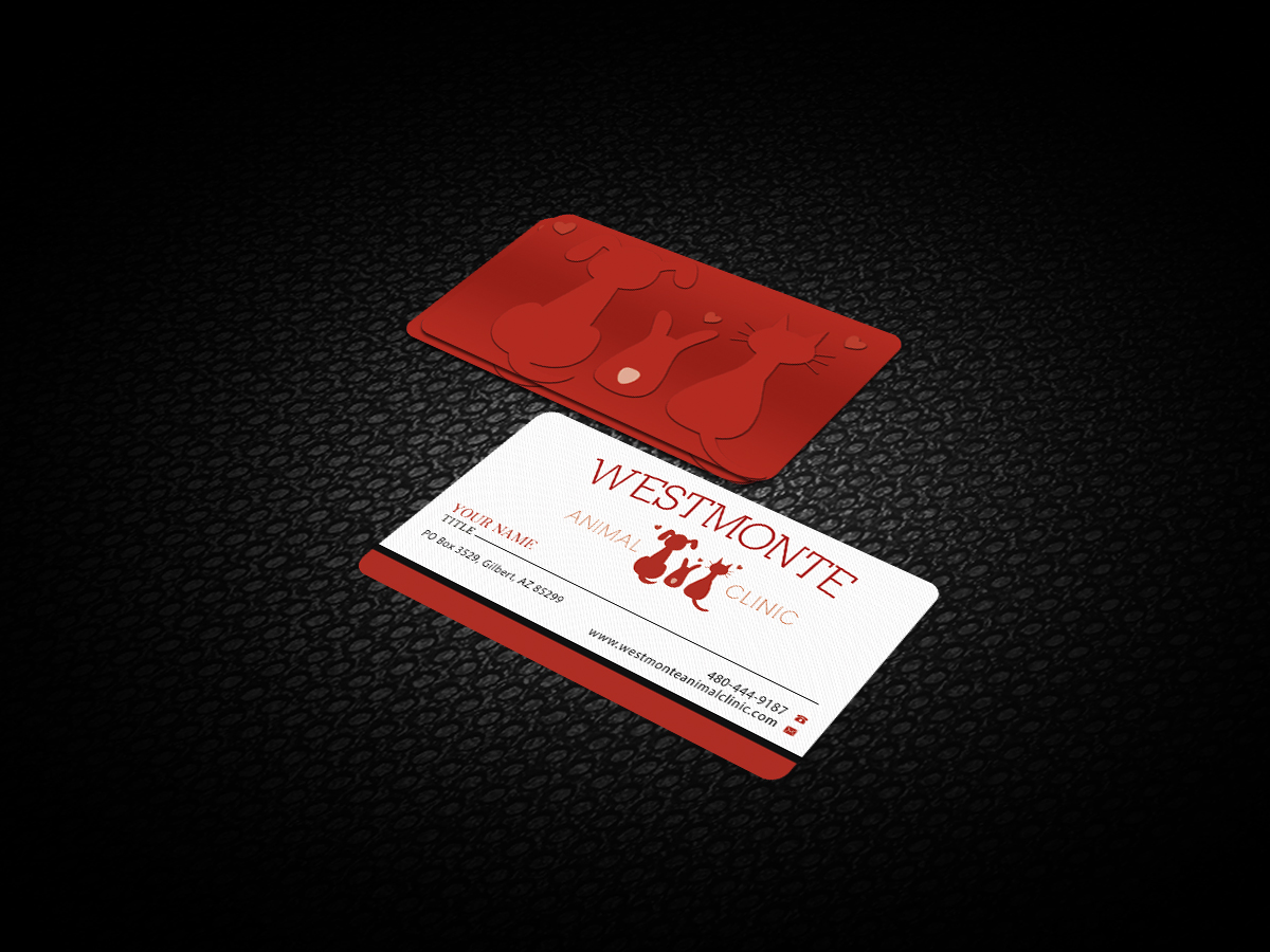 Business Card Design by Harshan for Westmonte Animal Clinic | Design #3410161