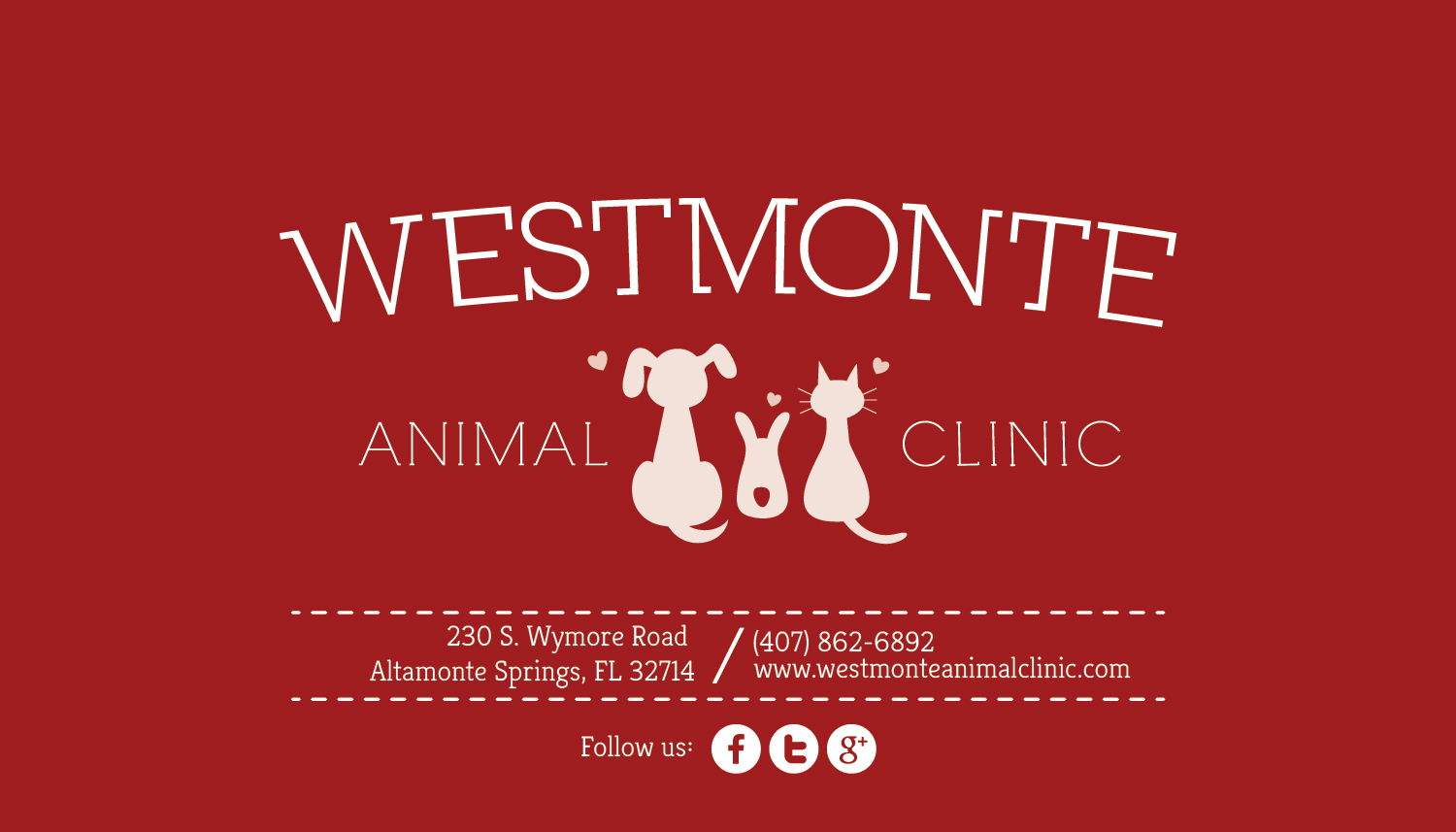 Business Card Design by Heygray for Westmonte Animal Clinic | Design #3370554