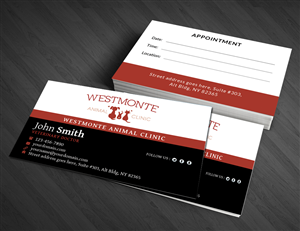 Design de Carte de Visite par  Artman pour Westmonte Animal Clinic | Design : #3432132