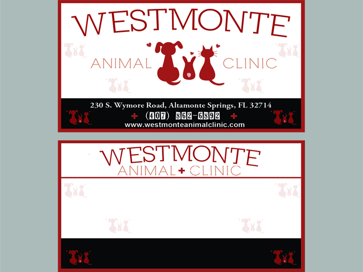 Business Card Design by prabir for Westmonte Animal Clinic | Design #3372301