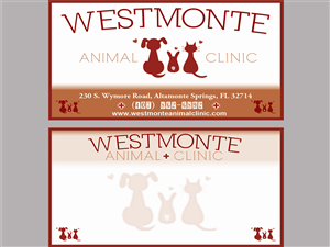 Business Card Design by prabir for Westmonte Animal Clinic | Design: #3372337