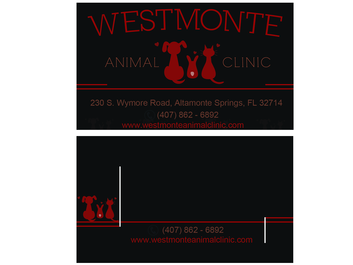 Business Card Design by prabir for Westmonte Animal Clinic | Design #3388498