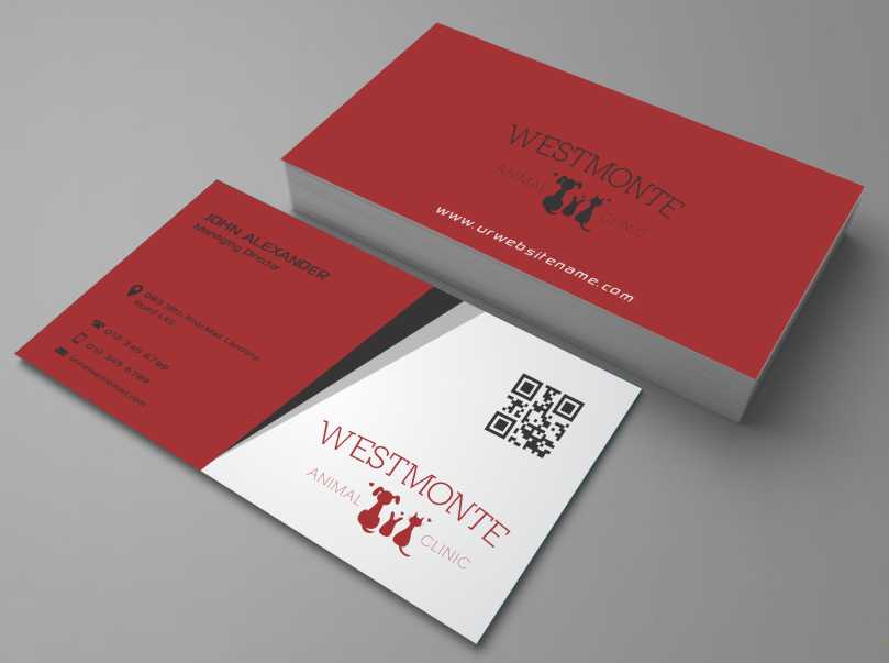 Diseño de Tarjeta de Presentación por AwsomeD para Westmonte Animal Clinic | Diseño #3371362