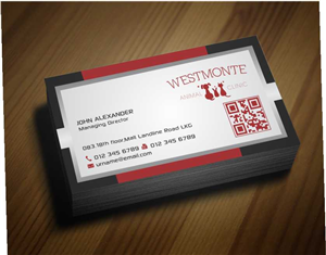 Design de Carte de Visite par AwsomeD pour Westmonte Animal Clinic | Design : #3371363