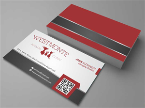 Design de Carte de Visite par AwsomeD pour Westmonte Animal Clinic | Design : #3371366