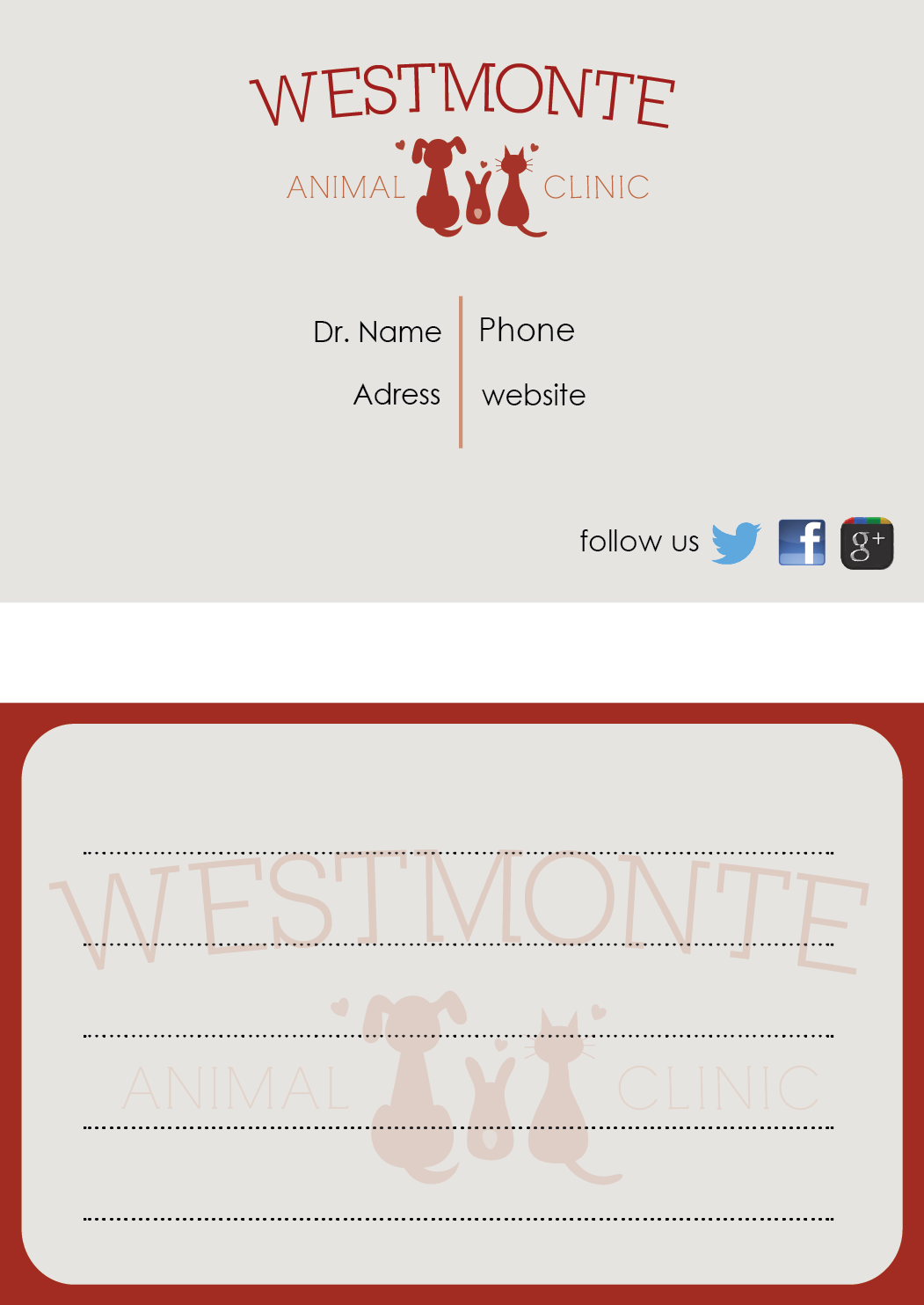Design de Carte de Visite par Selene pour Westmonte Animal Clinic | Design #3385205