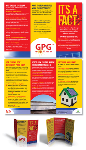 Diseño de Flyer por Tony Walker Graphics Limited para GPG Solar | Diseño: #83038
