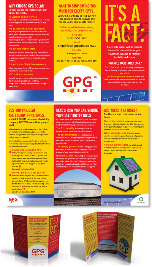 Flyer Design by Tony Walker Graphics Limited for GPG Solar | Design #83536