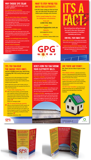 Diseño de Flyer por Tony Walker Graphics Limited para GPG Solar | Diseño: #83536