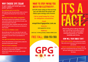 Design de Flyer par Tony Walker Graphics Limited pour GPG Solar | Design #84330