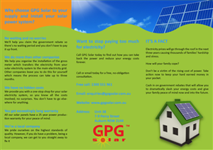 Diseño de Flyer por Nadia Du plessis para GPG Solar | Diseño: #84535