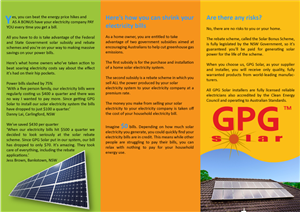 Diseño de Flyer por Nadia Du plessis para GPG Solar | Diseño: #84537