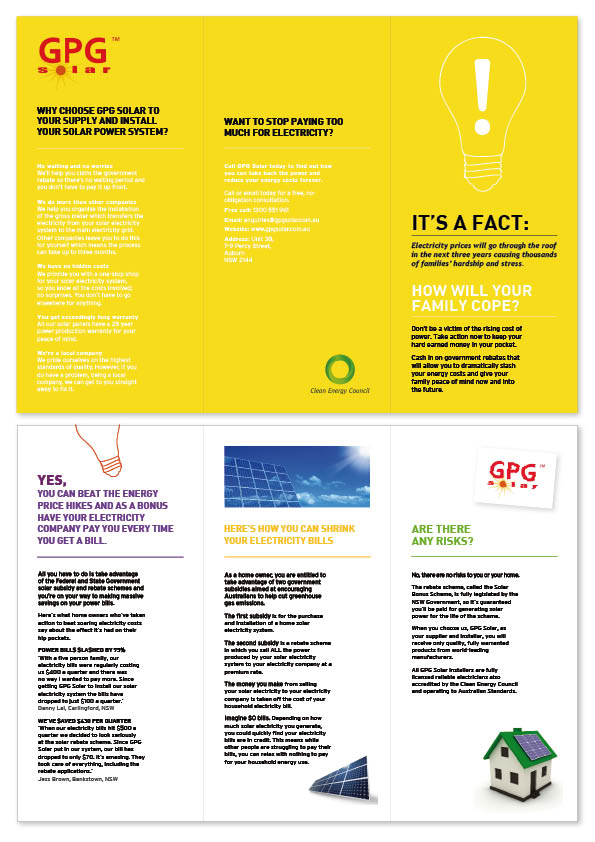 Diseño de Flyer por blink para GPG Solar | Diseño #82630