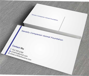 Business Card Design by AwsomeD for Xanadu Companion Animal Foundation | Design: #3371402