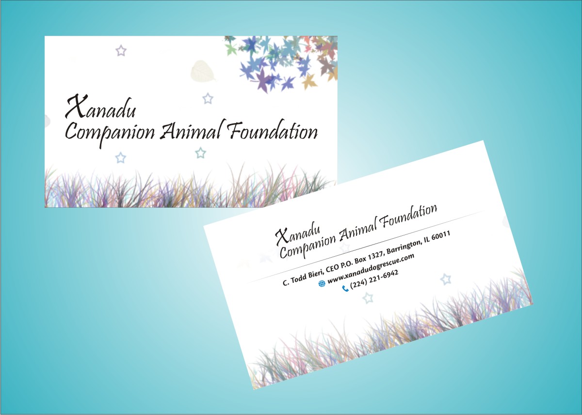 Business Card Design by Anil for Xanadu Companion Animal Foundation | Design #3406310