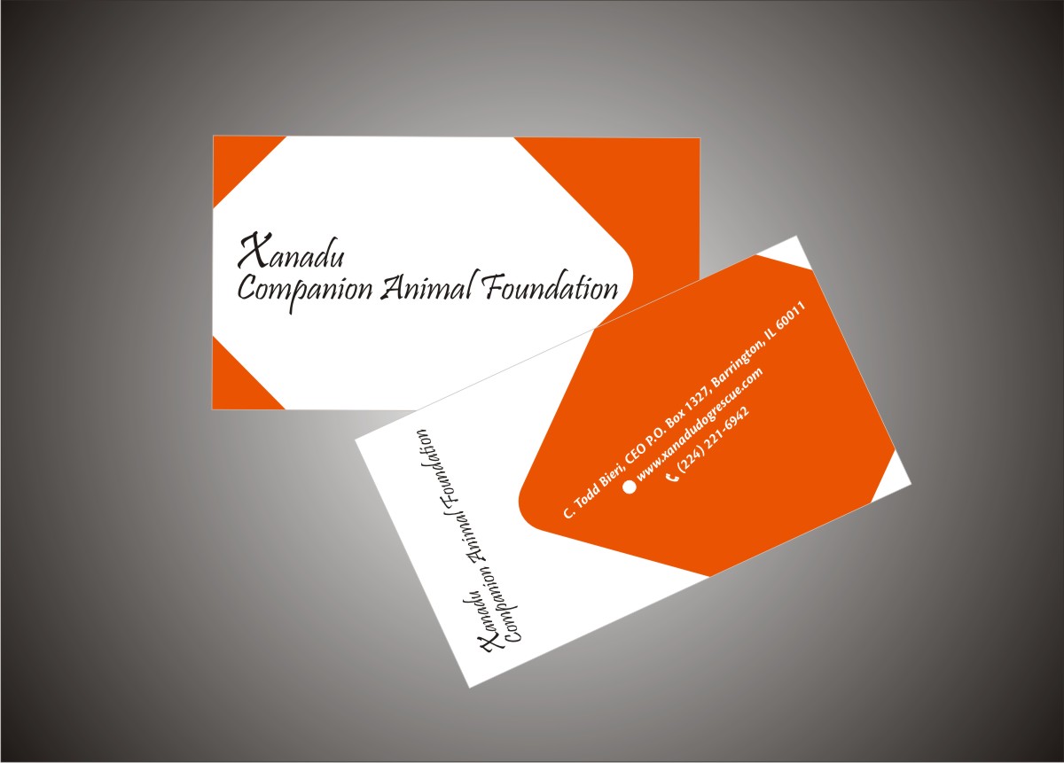 Business Card Design by Anil for Xanadu Companion Animal Foundation | Design #3406344