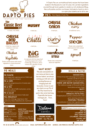 Menu Design by Michael Davies for this project | Design: #860437