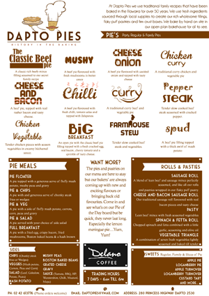 Menu Design by Michael Davies for this project | Design: #862321
