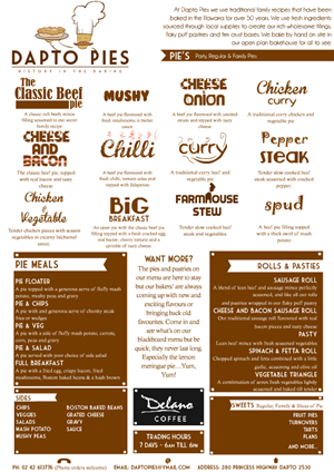 Menu Design by Michael Davies