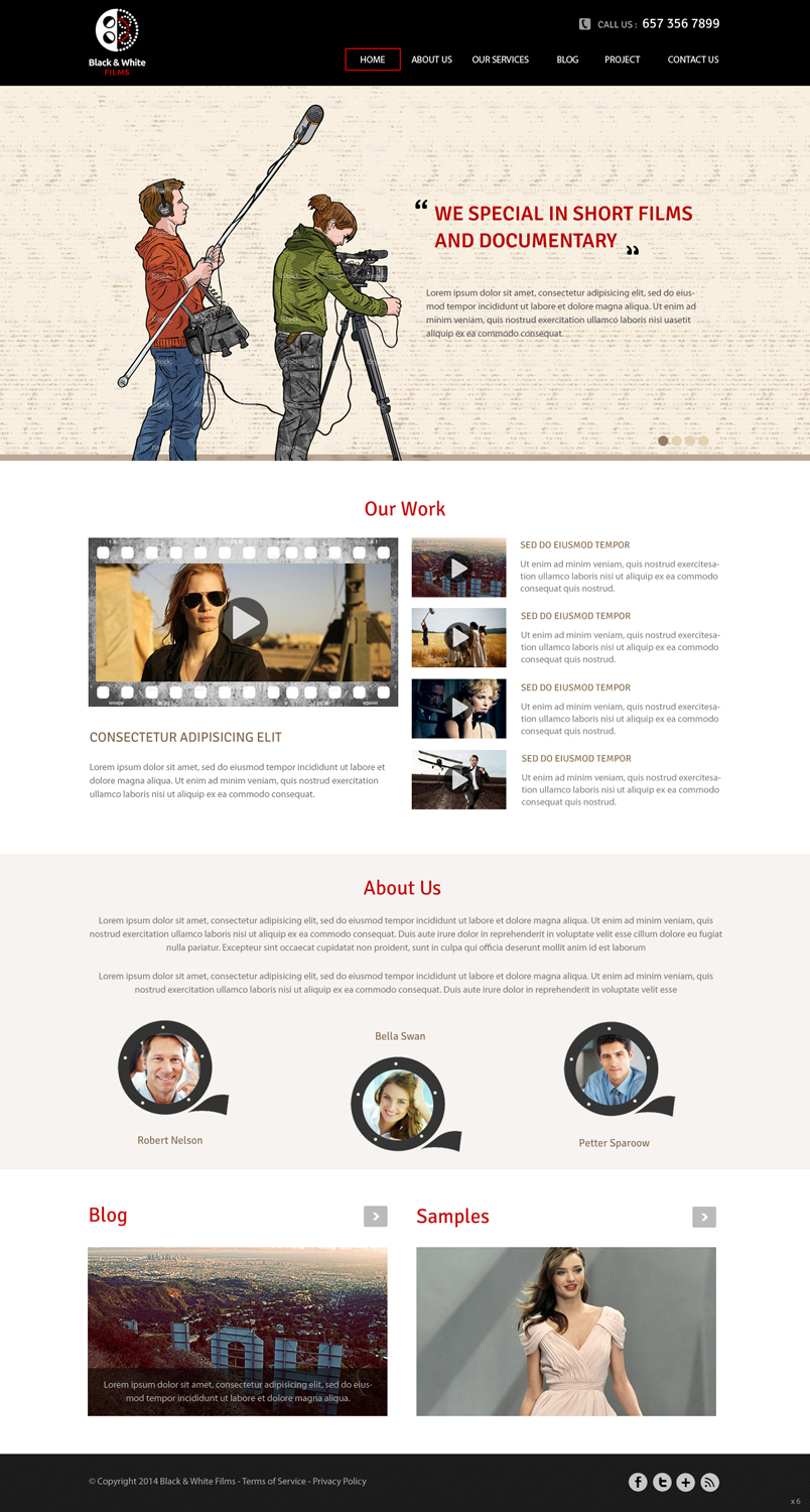 Wordpress Design by pb for Black & White Films | Design #3382786