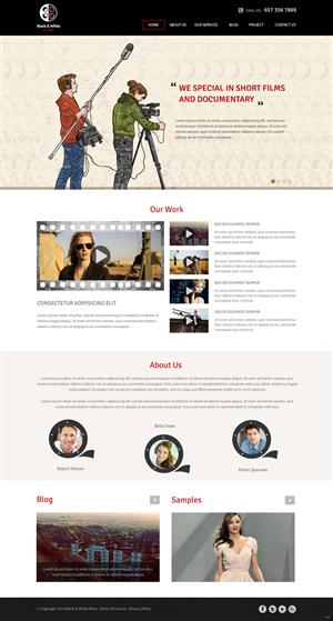 Wordpress Design by pb for Black & White Films | Design: #3382786