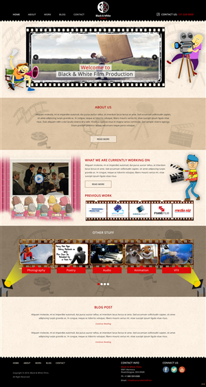 Wordpress Design by pb for Black & White Films | Design: #3387293