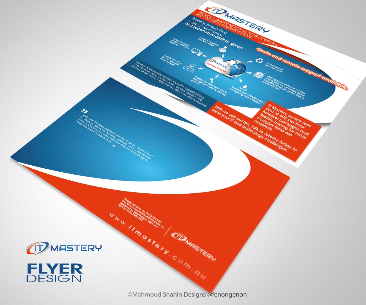Flyer-Design von Mahmoud Shahin für IT Mastery | Design #3396025