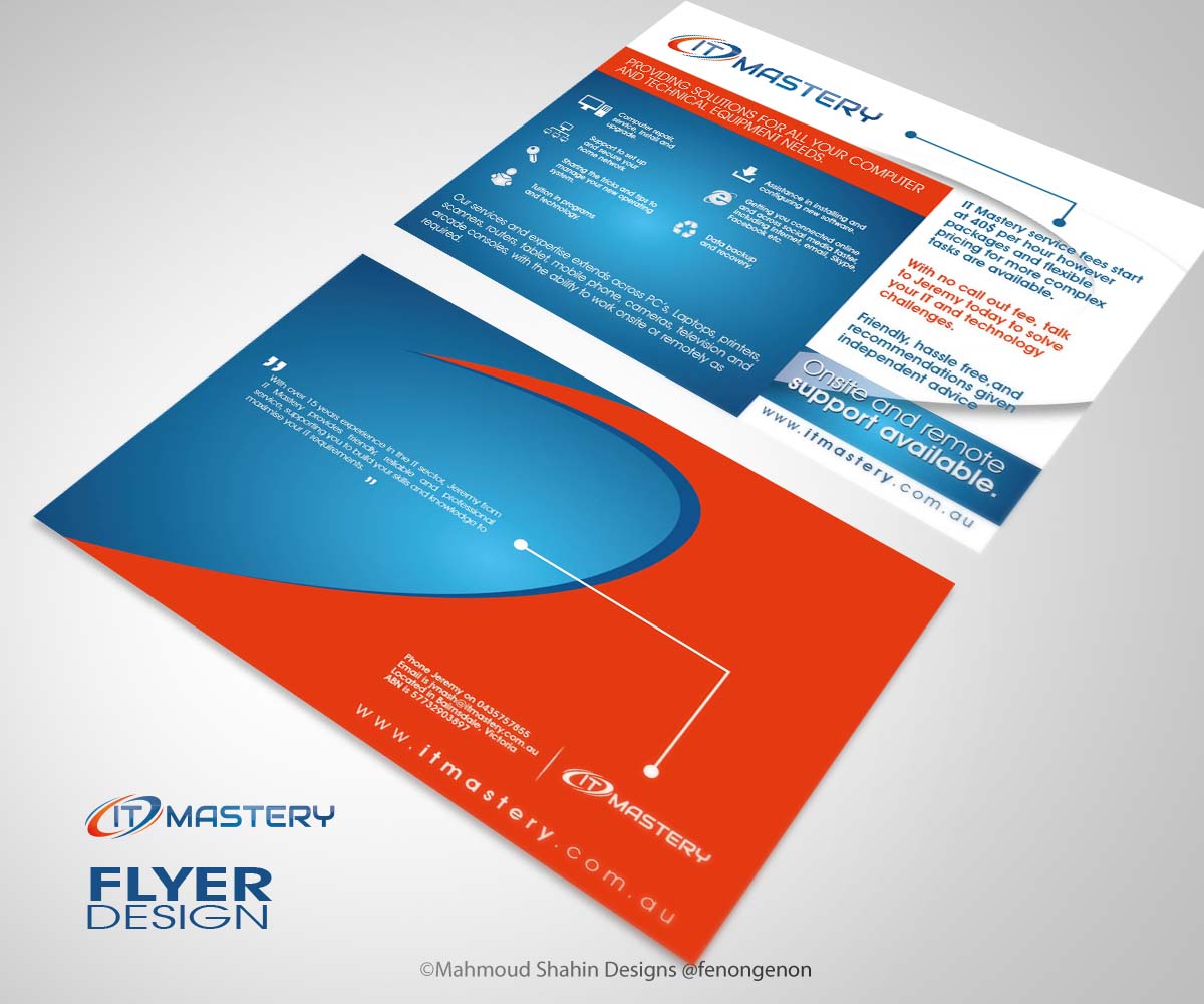 Flyer Design by Mahmoud Shahin for IT Mastery | Design #3396030