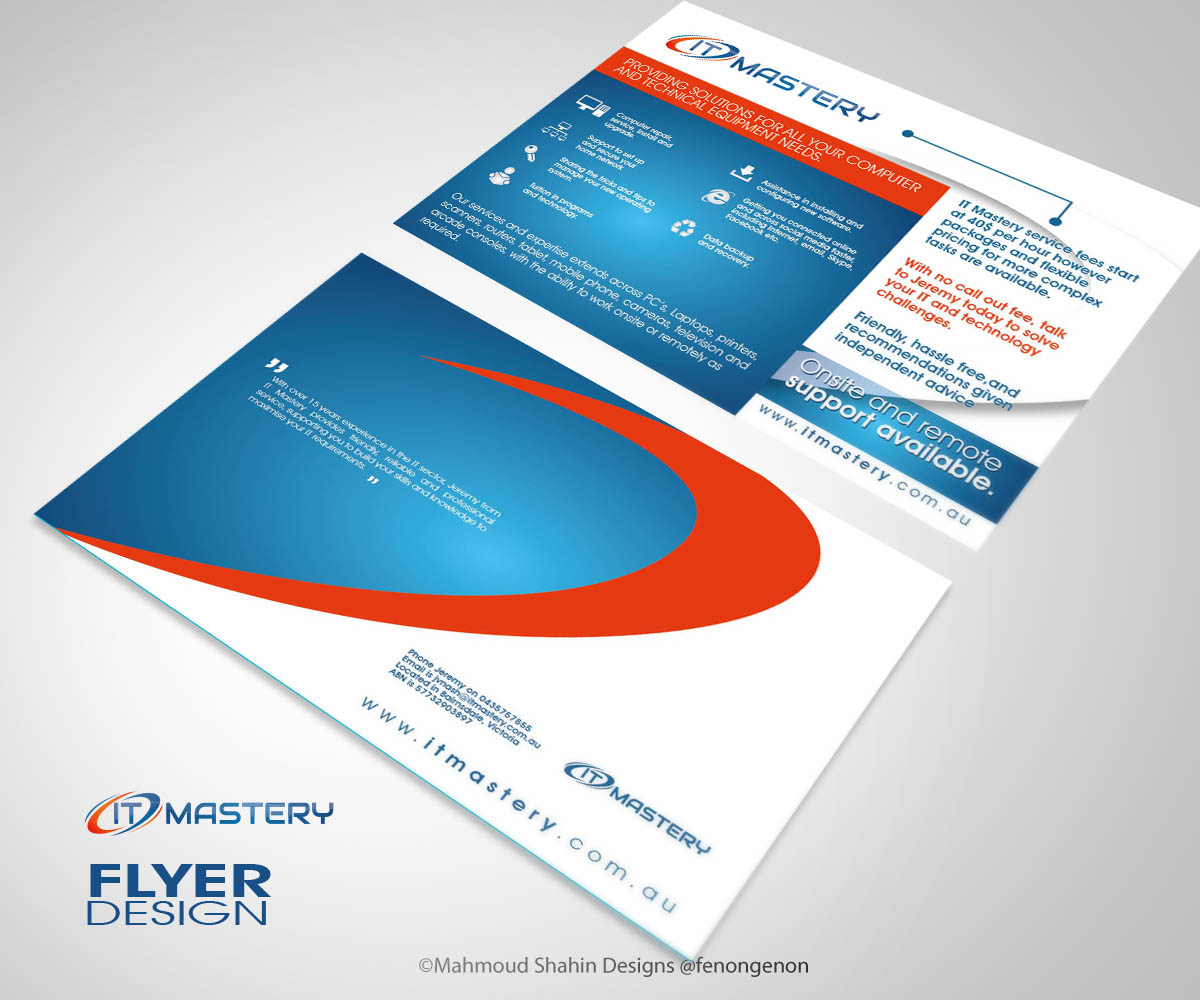 Flyer Design by Mahmoud Shahin for IT Mastery | Design #3403980