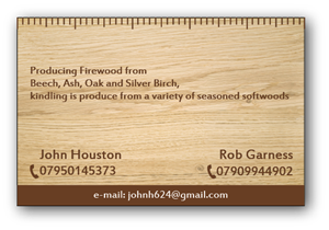Seasoned logs and kindling for sale | Design de Carte de Visite par alex989