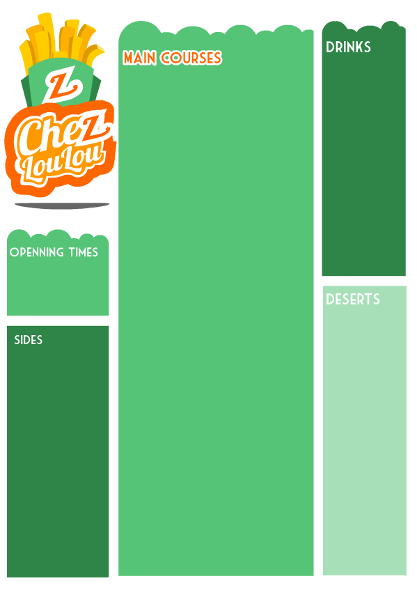 Menü-Design von Michael Davies für Maisons bois et combles  | Design #841258