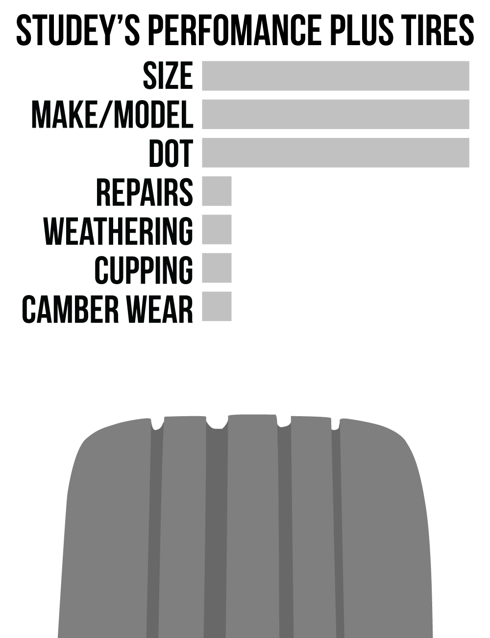 Postcard Design by Josh Ward for Studey's Performance Plus Tires | Design #3380184